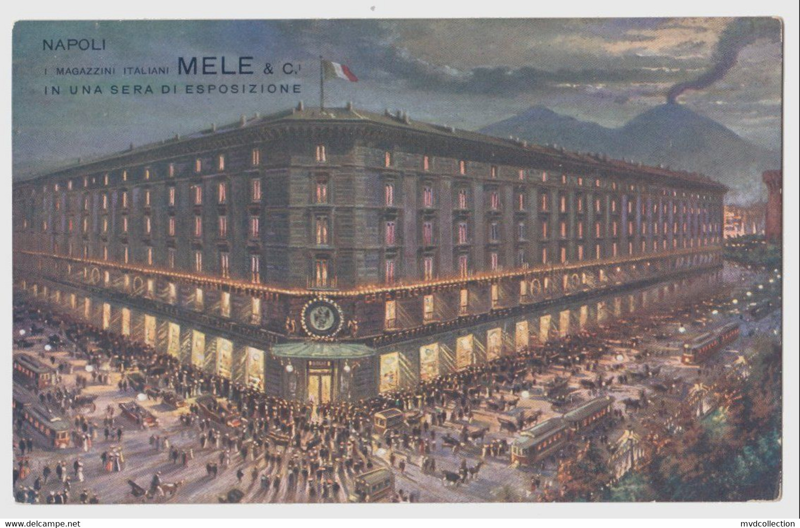 ITALY NAPOLI "MAGAZZINI ITALIANI MELE" Cartolina PUBBLICITARIA ADVERTISING PC 1910s - Napoli (Naples)