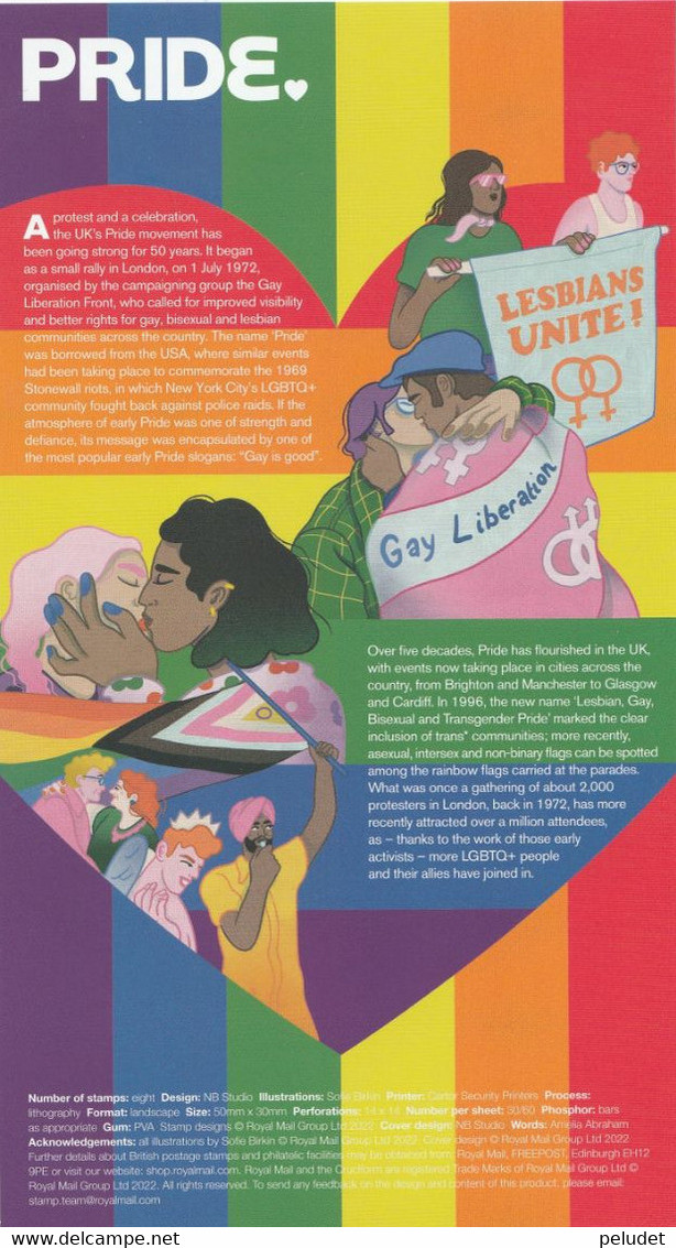 United Kingdom 2022 Pride FDC "love" - 2021-... Decimale Uitgaven