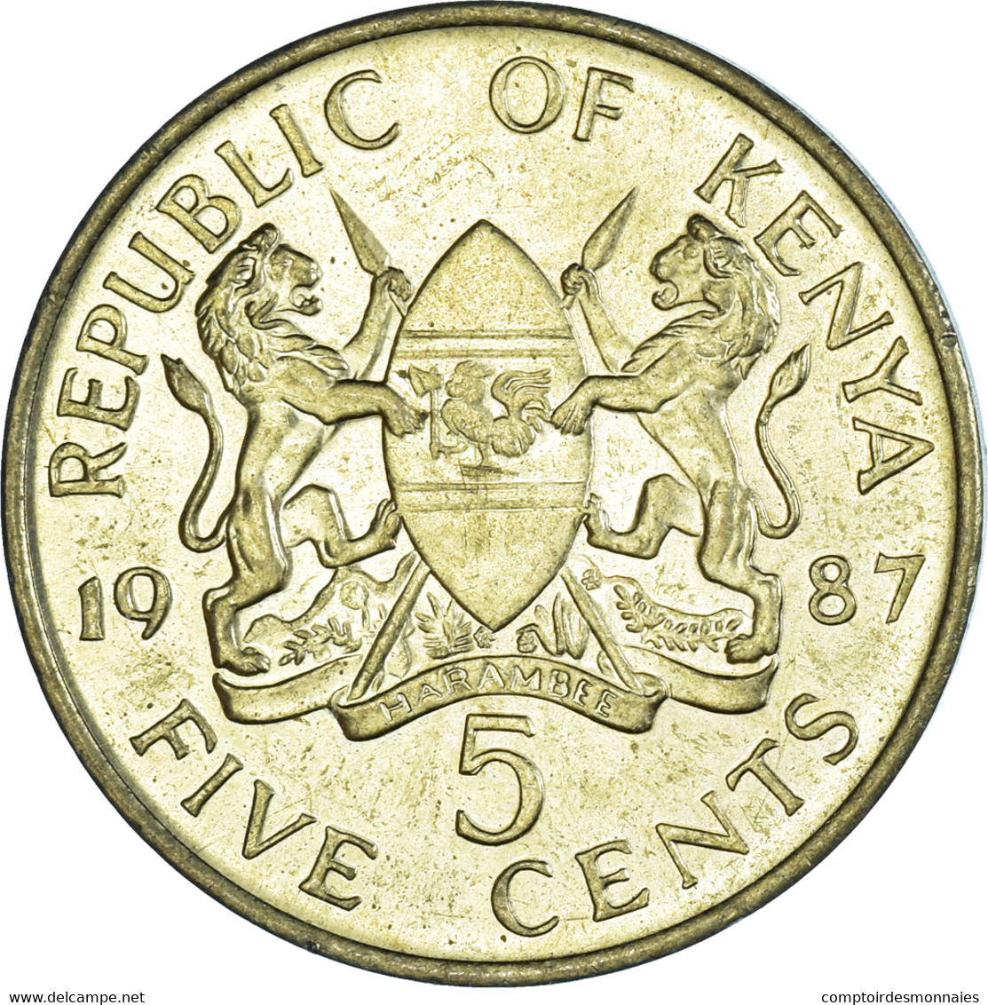 Monnaie, Kenya, 5 Cents, 1987 - Kenya