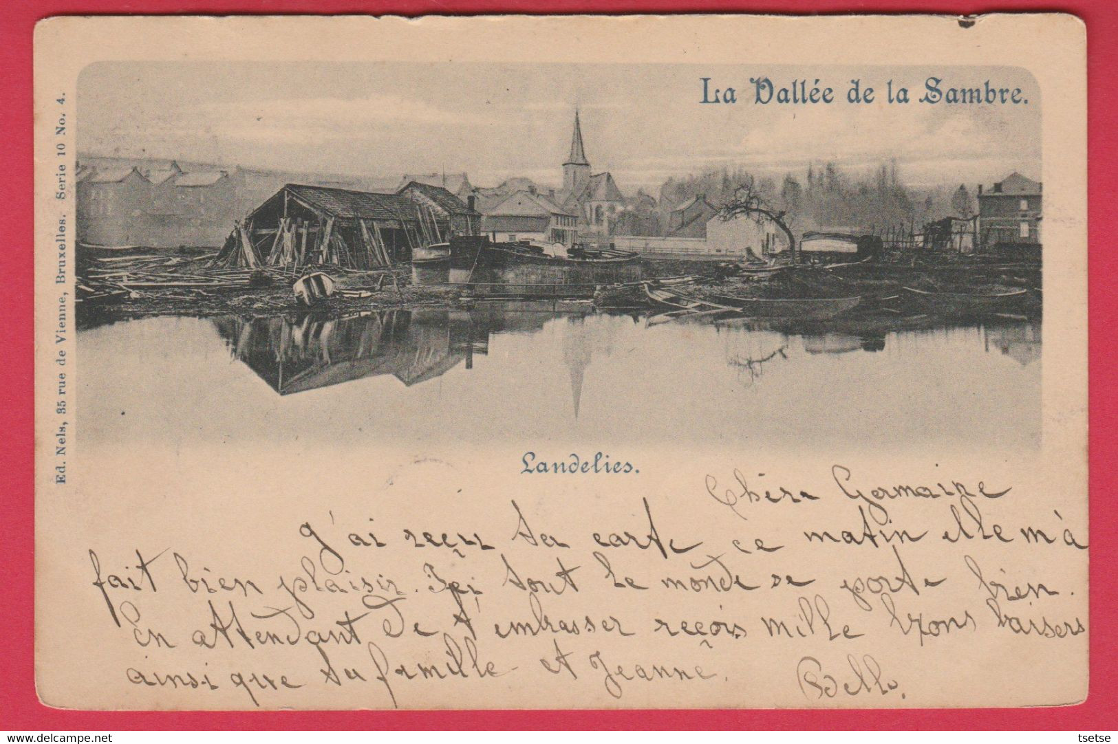 Landelies - La Vallée De La Sambre- Construction Naval, Scierie ? -1900 ( Voir Verso ) - Montigny-le-Tilleul