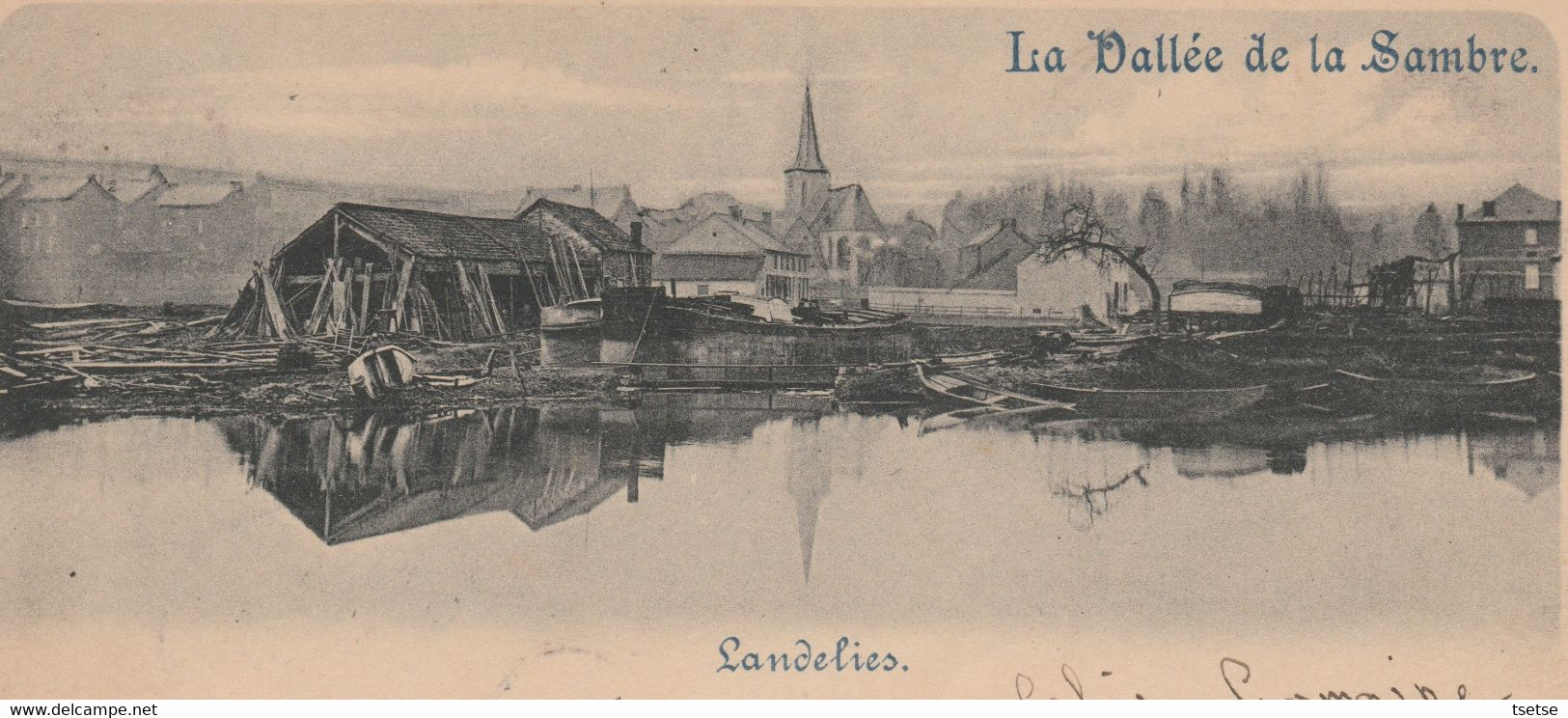 Landelies - La Vallée De La Sambre- Construction Naval, Scierie ? -1900 ( Voir Verso ) - Montigny-le-Tilleul