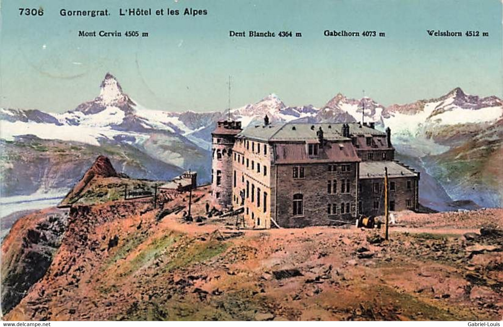 Gornergrat L'Hôtel Et Les Alpes 1911 Cervin Matterhorn Zermatt - Zermatt