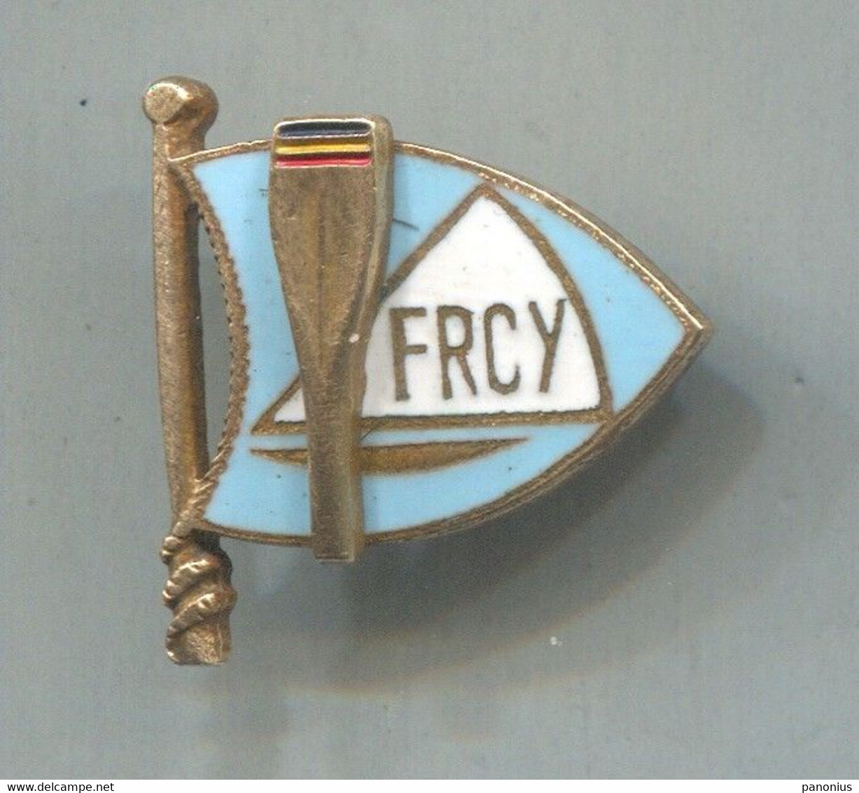 Rowing Kayak Canoe - FRCY Romania Federation Association, Enamel Vintage Pin Badge Abzeichen - Roeisport