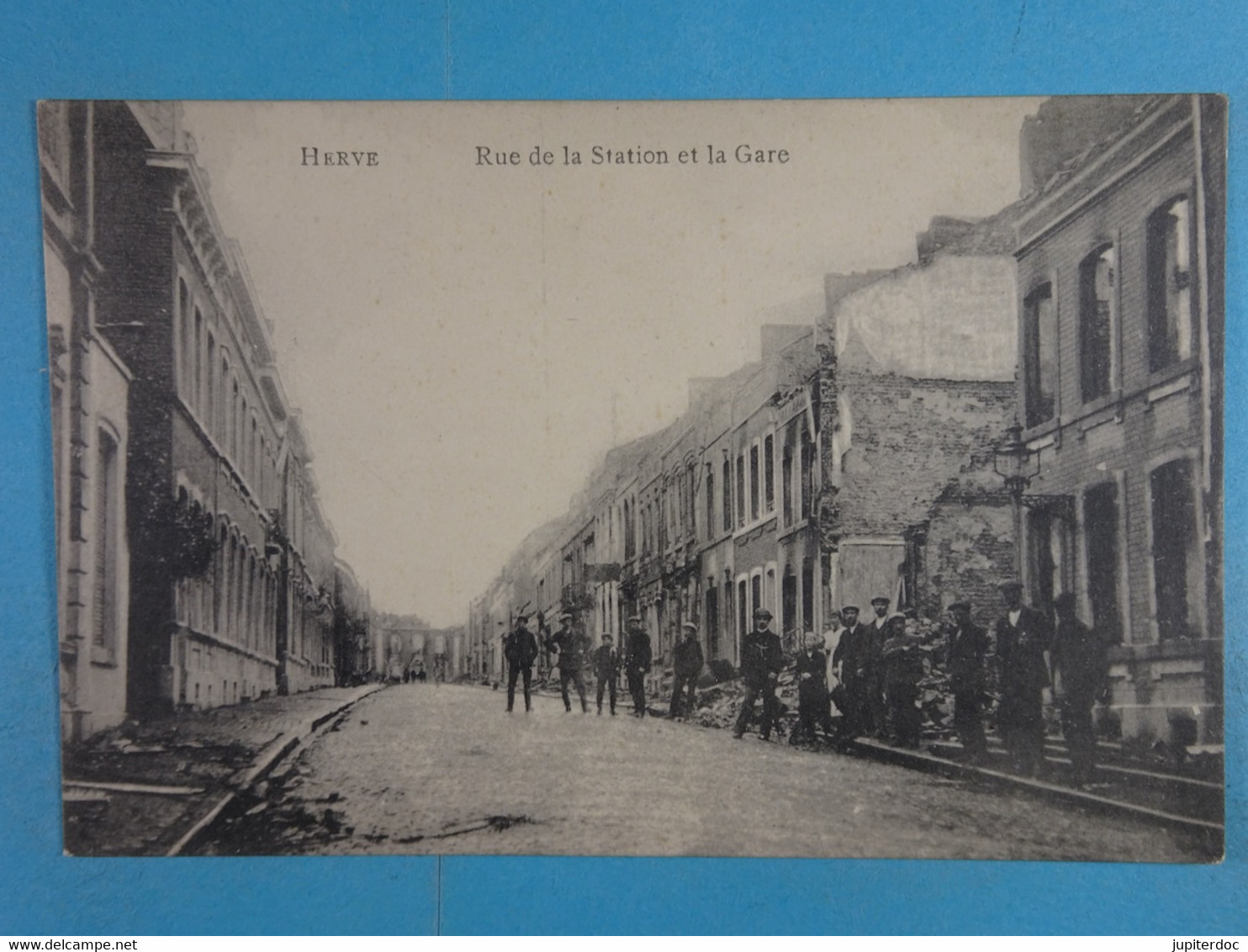 Herve Rue De La Station Et La Gare - Herve