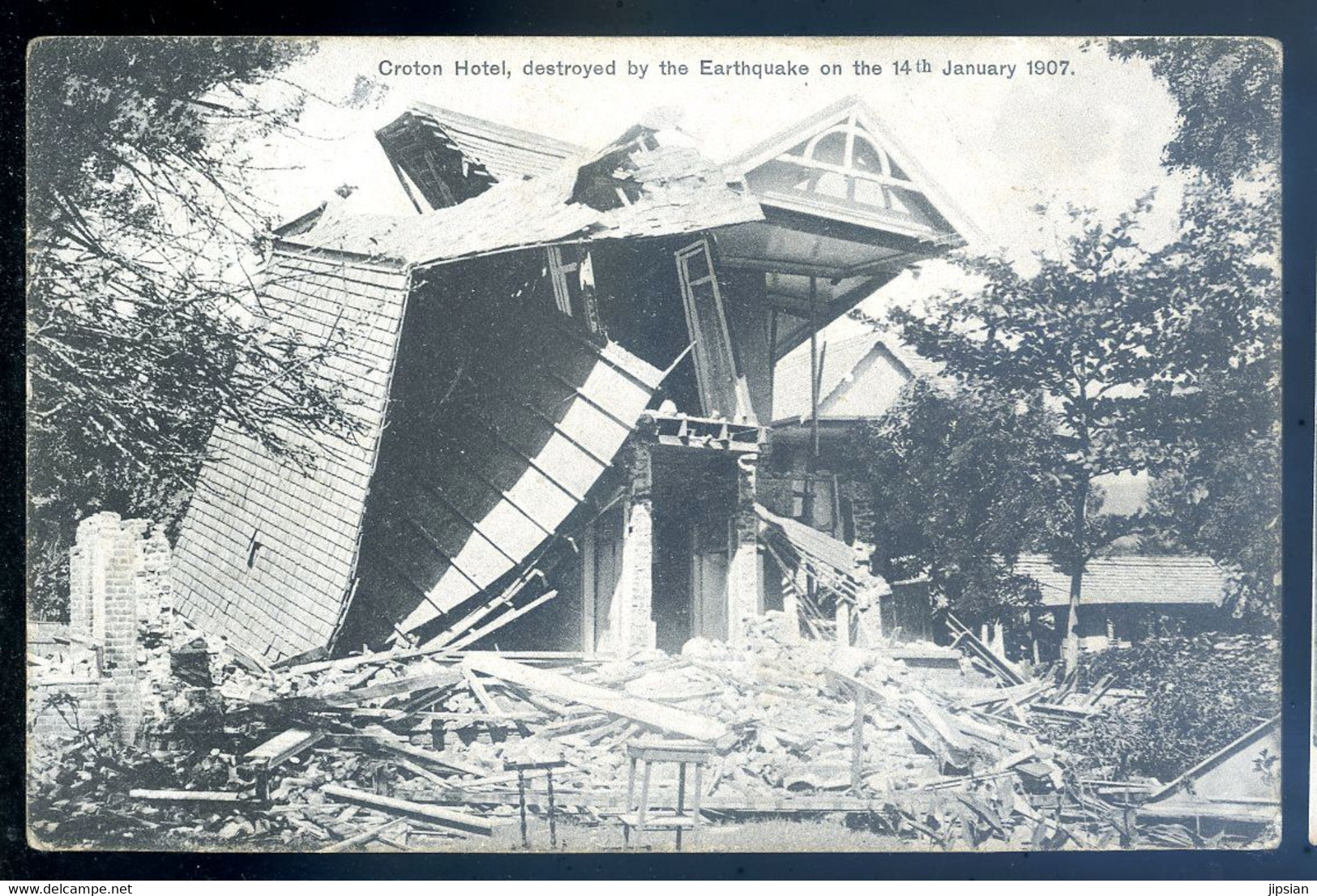 Cpa De La Jamaïque Croton Hôtel Destroyed  By The Earthquake On The 14th January 1907 FEV22-95 - Jamaïque