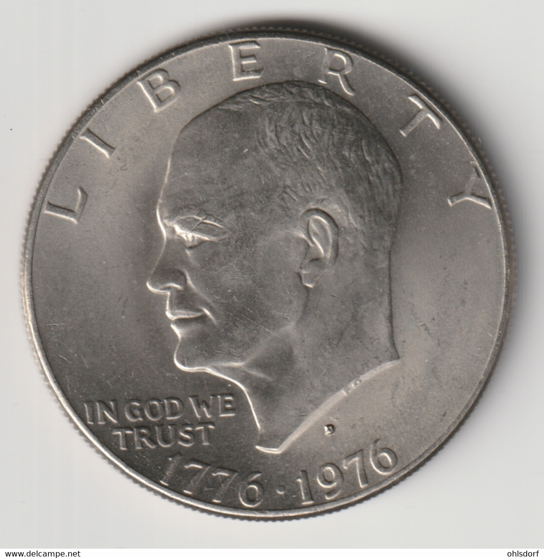 U.S.A. 1976 D: 1 Dollar, KM 206 - 1971-1978: Eisenhower