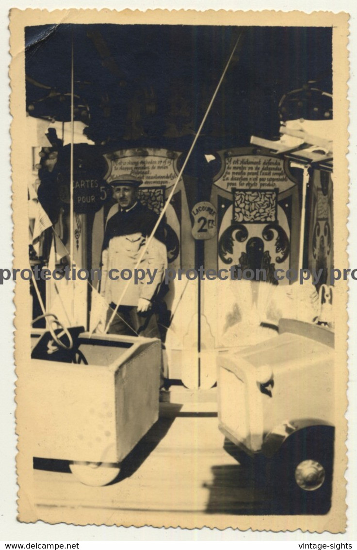 Showman At His Carousel *1 / Funfair (Vintage RPPC Belgium ~1920s/1930s) - Fairs