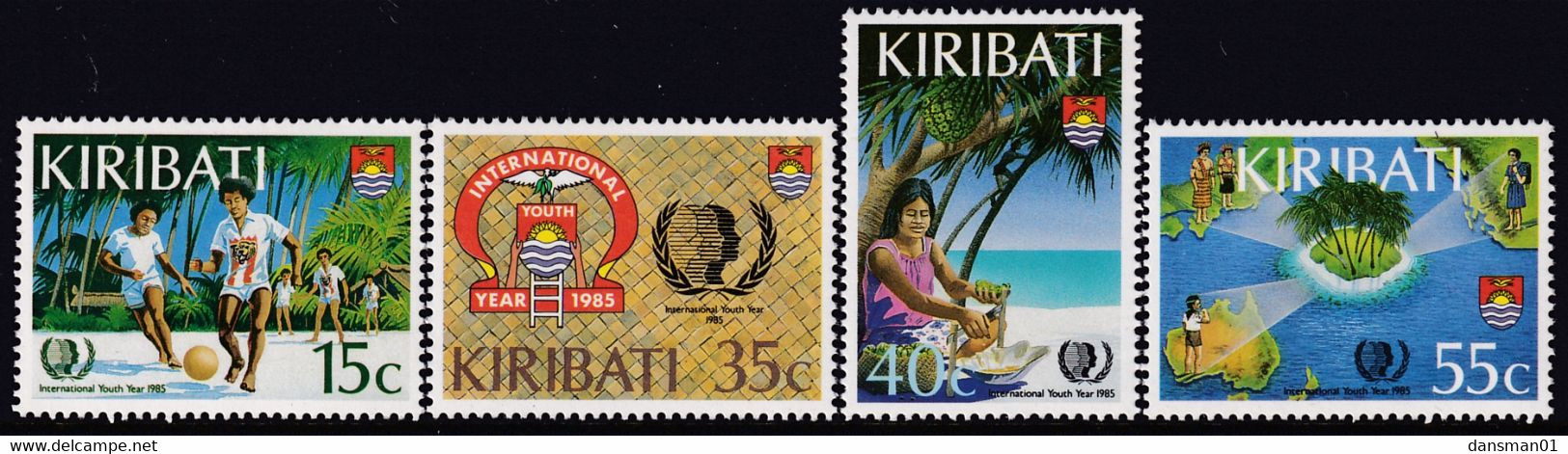 Kiribati 1985 Int. Youth Year Sc 460-63 Mint Never Hinged - Kiribati (1979-...)