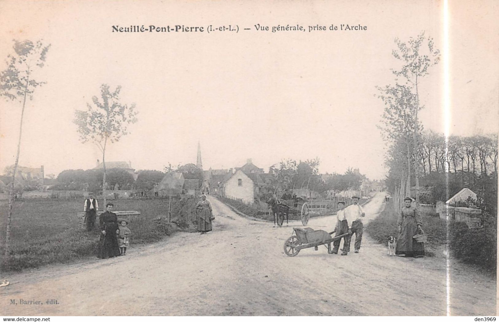 NEUILLE-PONT-PIERRE (Indre-et-Loire) - Vue Générale Prise De L'Arche - Attelage De Cheval - Neuillé-Pont-Pierre