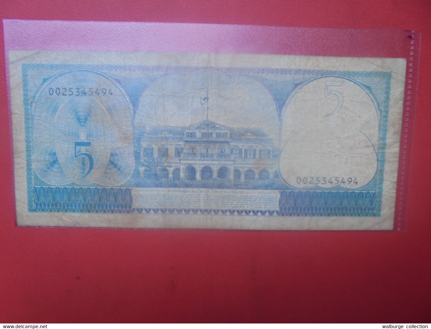 SURINAME 5 GULDEN 1982 Circuler (L.10) - Nuova Guinea Olandese