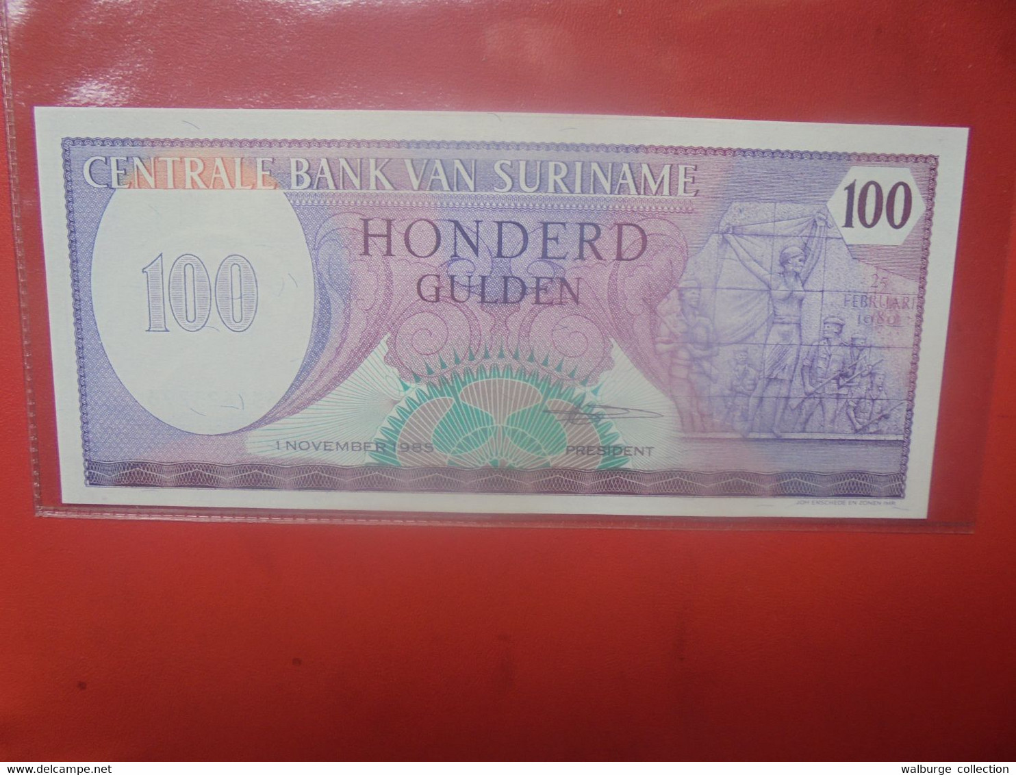 SURINAME 100 GULDEN 1985 Circuler (L.10) - Niederländisch-Neuguinea