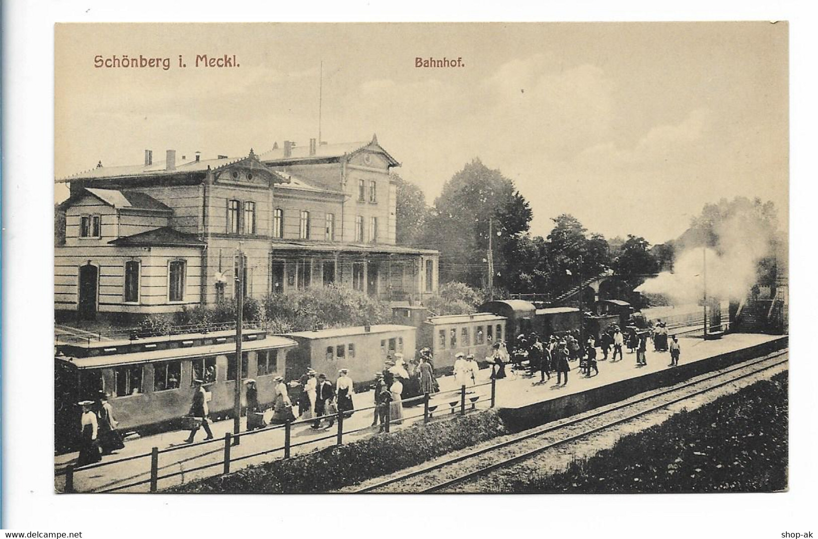 XX16613/ Schönberg I. Meckl. Bahnhof Eisenbahn AK Ca.1912 - Autres & Non Classés