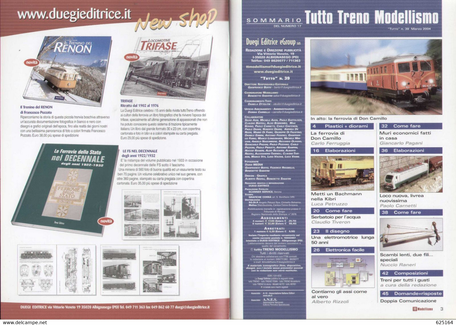 Magazine TUTTO TRENO MODELLISMO No 17 2004 Plastici Diorami Elaborazioni  - En Italien - Non Classificati