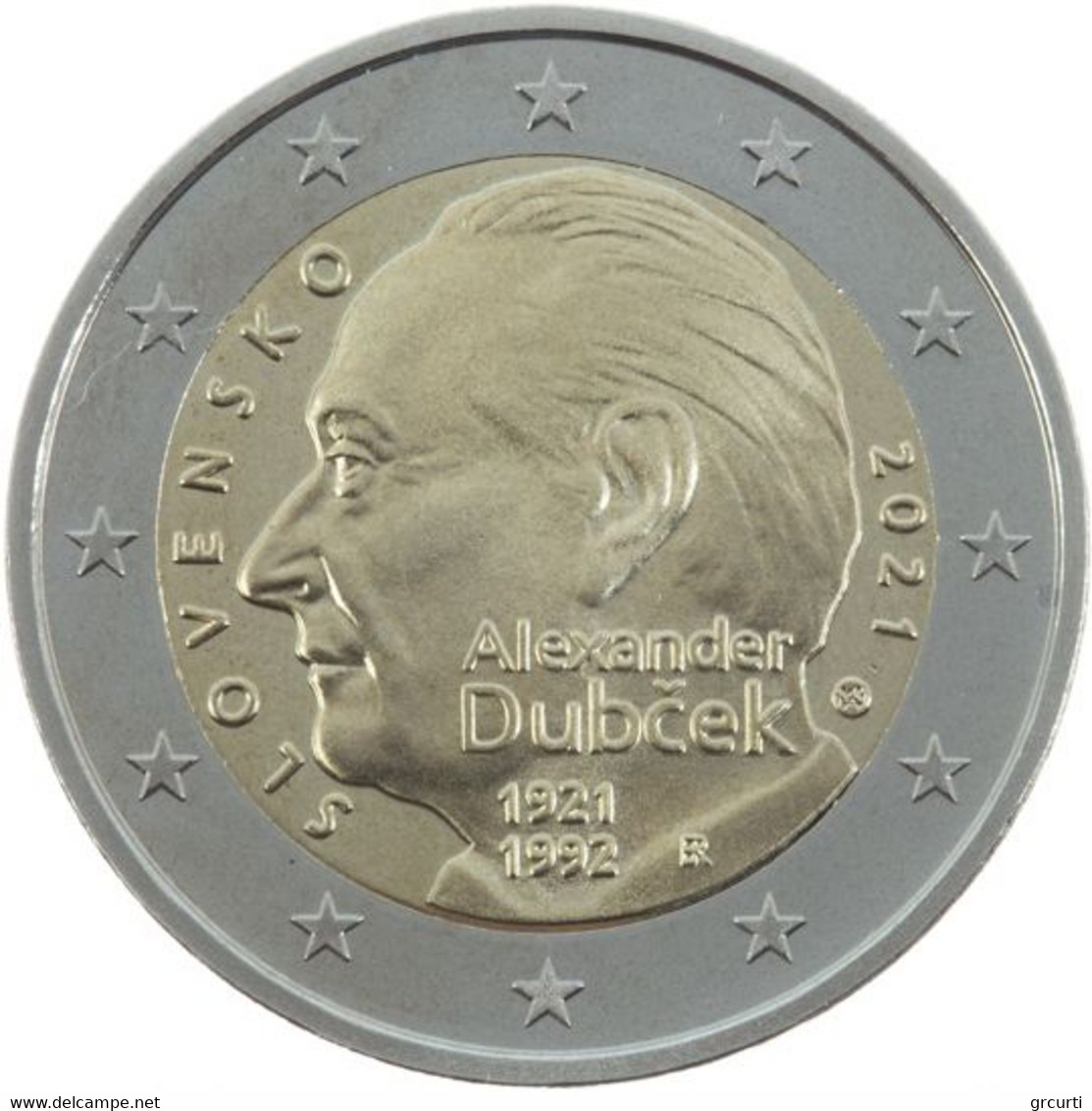 Slovacchia - 2 Euro 2021 - Centenary Of The Birth Of Alexander Dubček - Original Roll Of 25 Coins - Eslovaquia