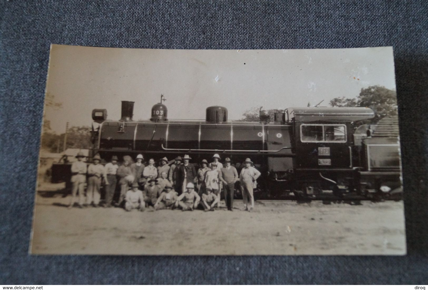 Congo Belge; 1925 ,Chemin De Fer,,ancienne Photo  Originale,Train,locomotive,animé - Afrique