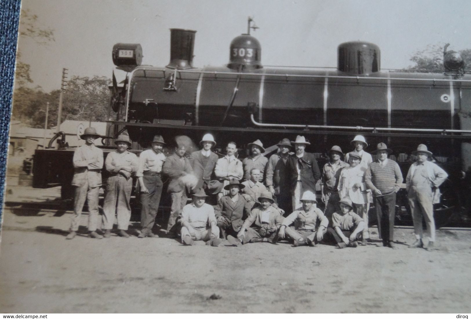 Congo Belge; 1925 ,Chemin De Fer,,ancienne Photo  Originale,Train,locomotive,animé - Africa