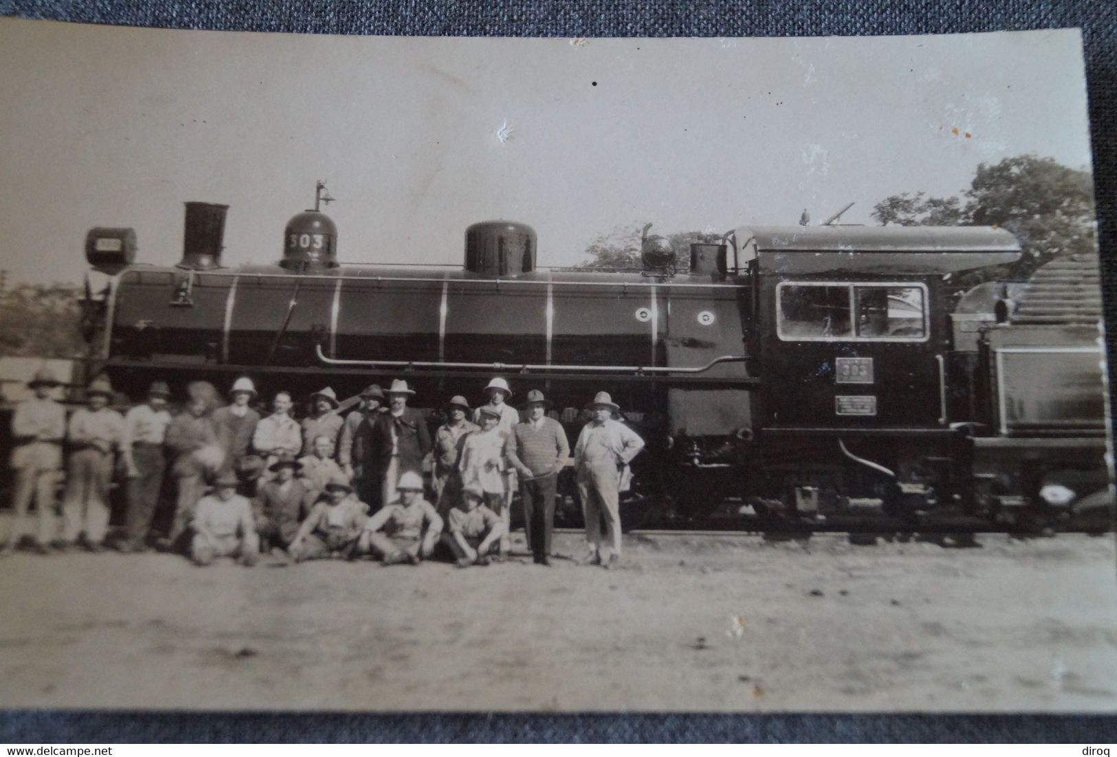 Congo Belge; 1925 ,Chemin De Fer,,ancienne Photo  Originale,Train,locomotive,animé - Afrique