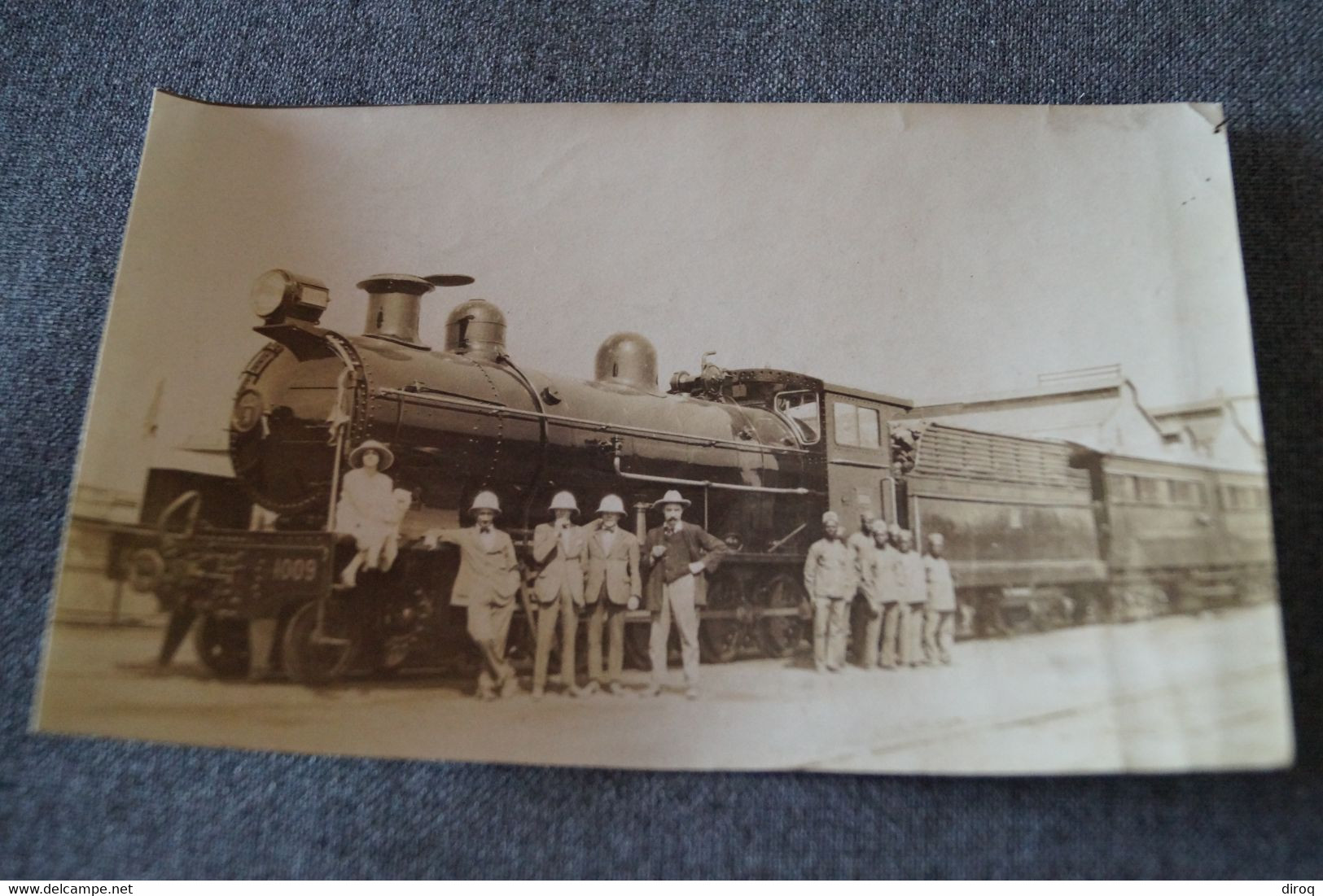 Congo Belge; 1925 ,Chemin De Fer,ancienne Photo  Originale,Train,locomotive,animé,13,5 / 8 Cm. - Afrique