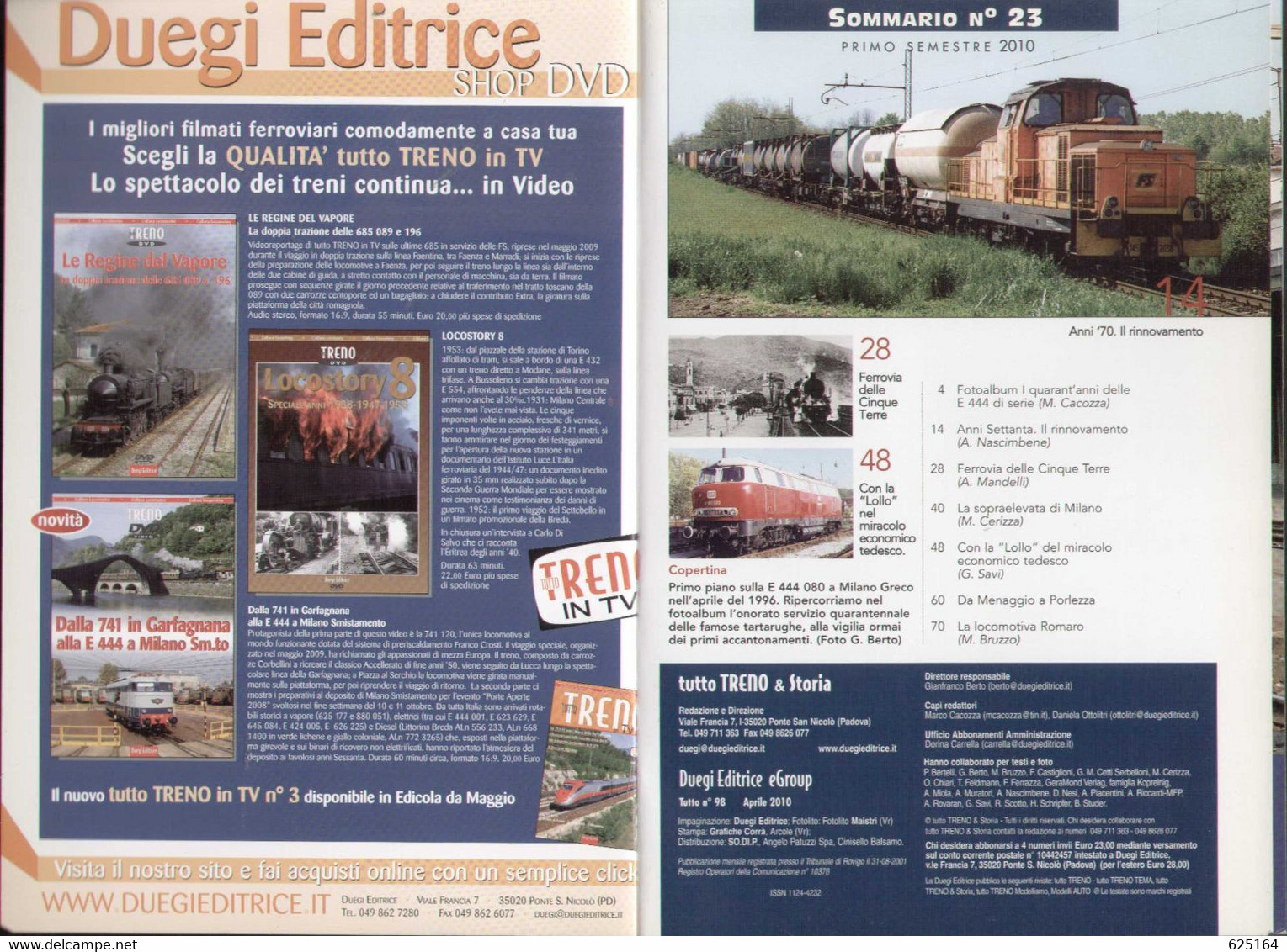 Magazine TUTTO TRENO STORIA No 23 2010 Anni Settanta - Il Rinnovamento - En Italien - Sin Clasificación