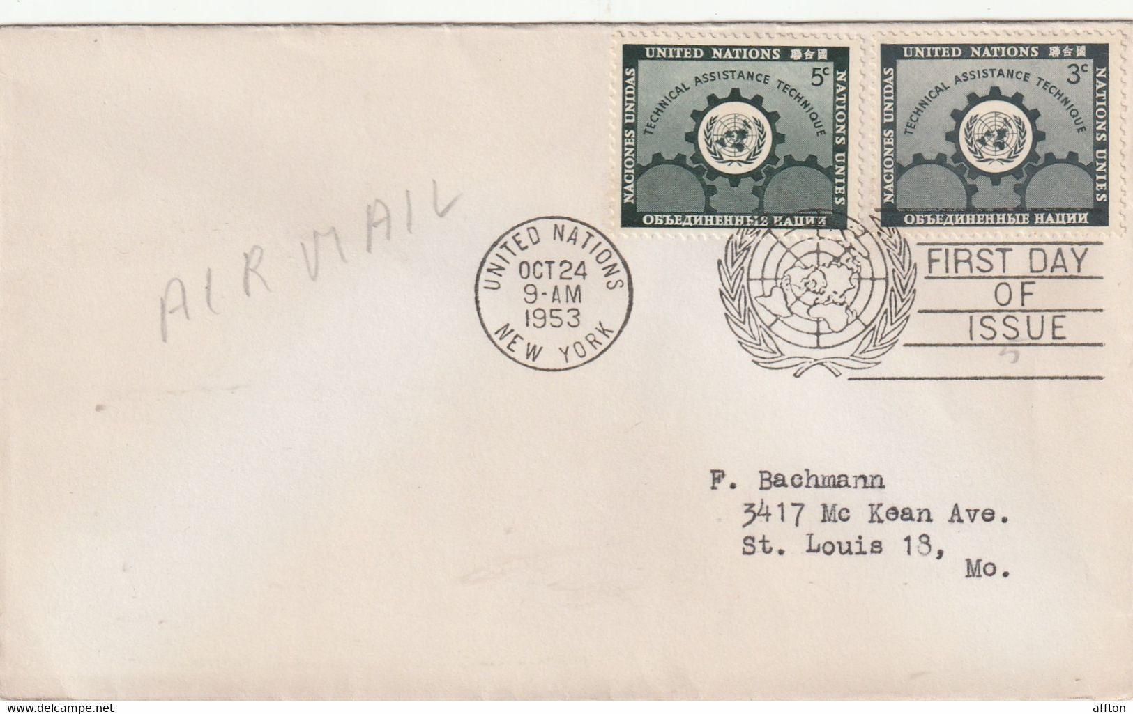 United Nations 1953 FDC - Lettres & Documents