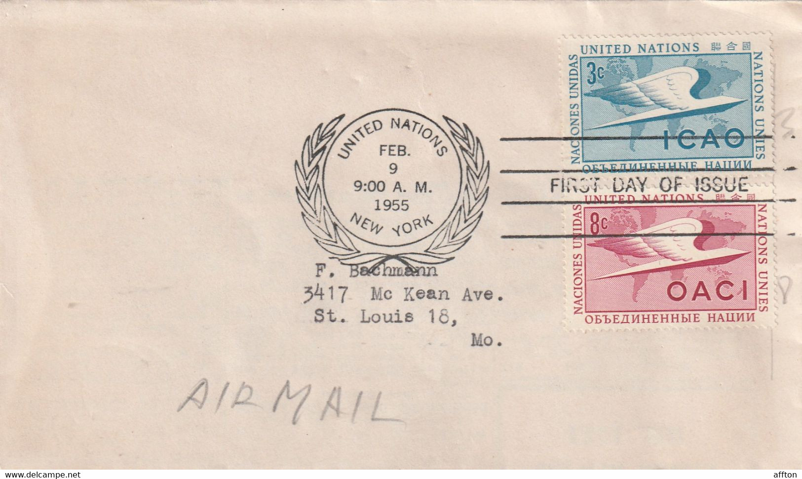 United Nations 1955 FDC - Covers & Documents