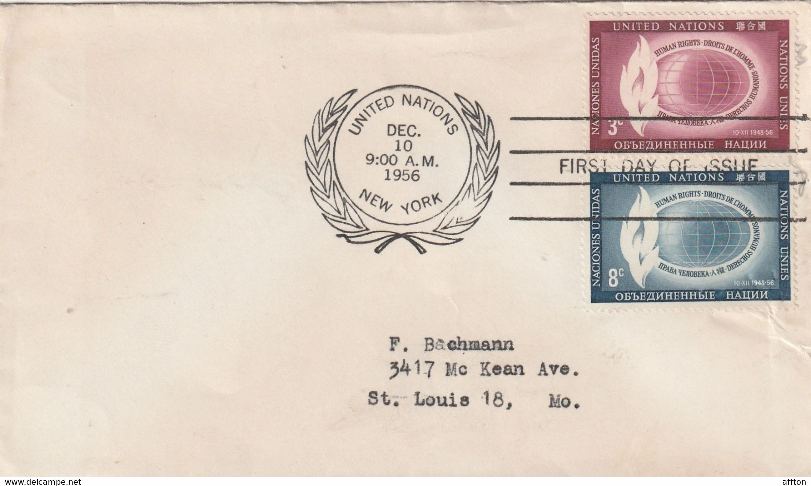 United Nations 1956 FDC - Covers & Documents