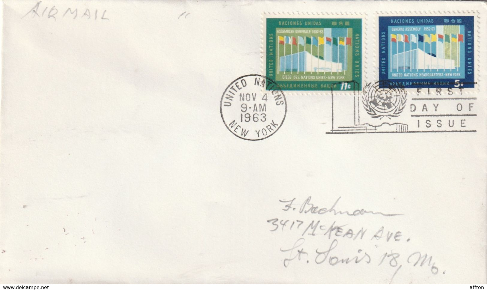 United Nations 1963 FDC - Covers & Documents