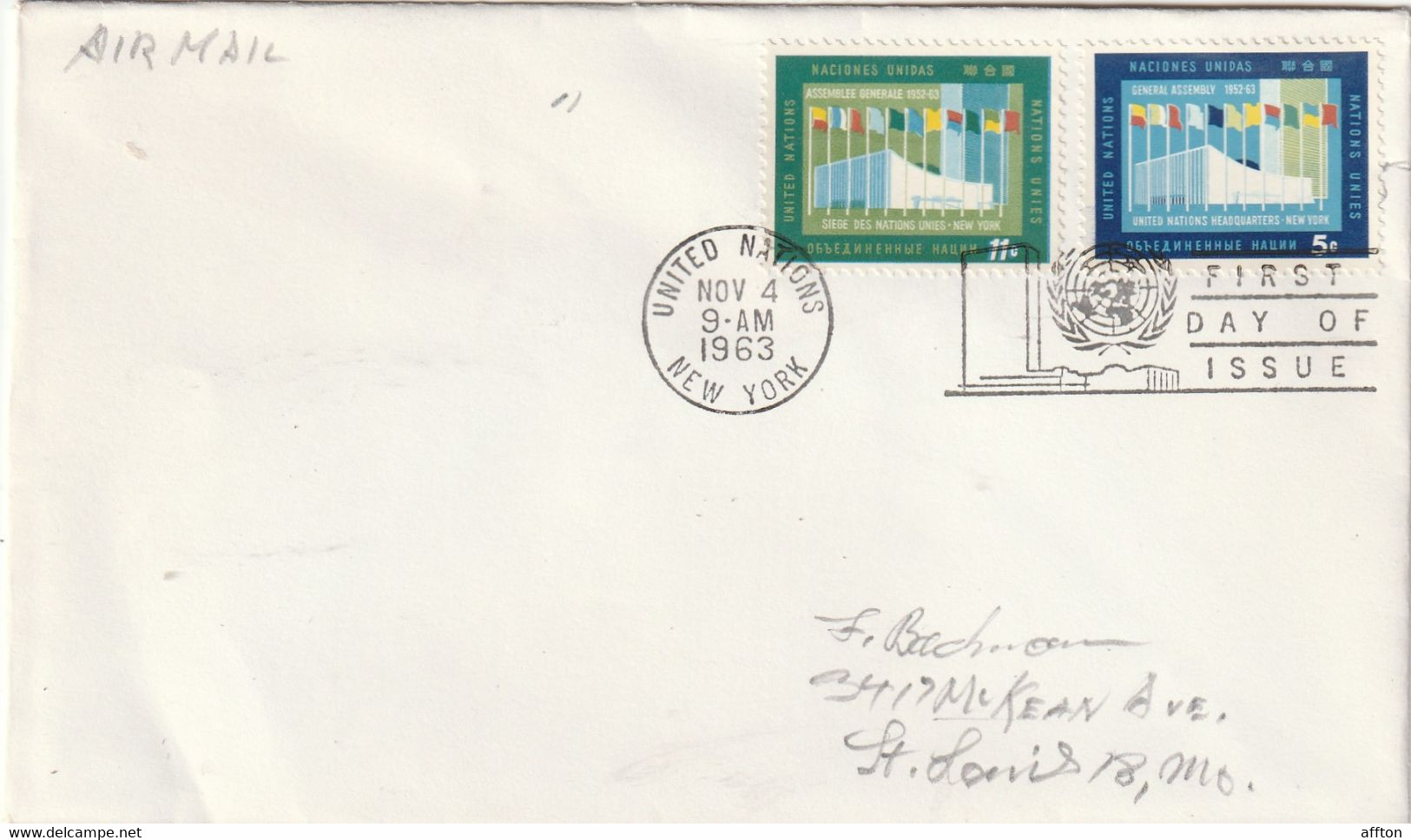 United Nations 1963 FDC - Covers & Documents