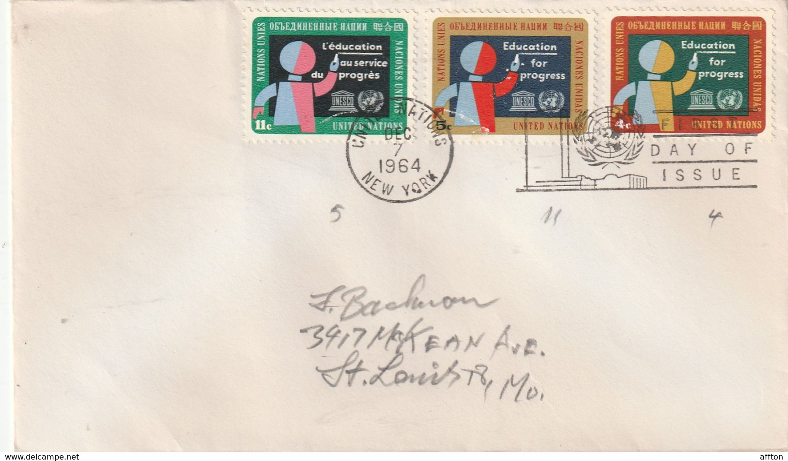 United Nations 1964 FDC - Lettres & Documents