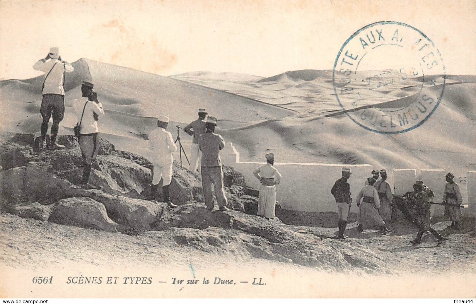 ¤¤   -     MAROC   -  Scènes Et Types  -  Tir Sur La Dune   -  Tampon " Poste Aux Armées - Guelmous  "   -   ¤¤ - Other & Unclassified
