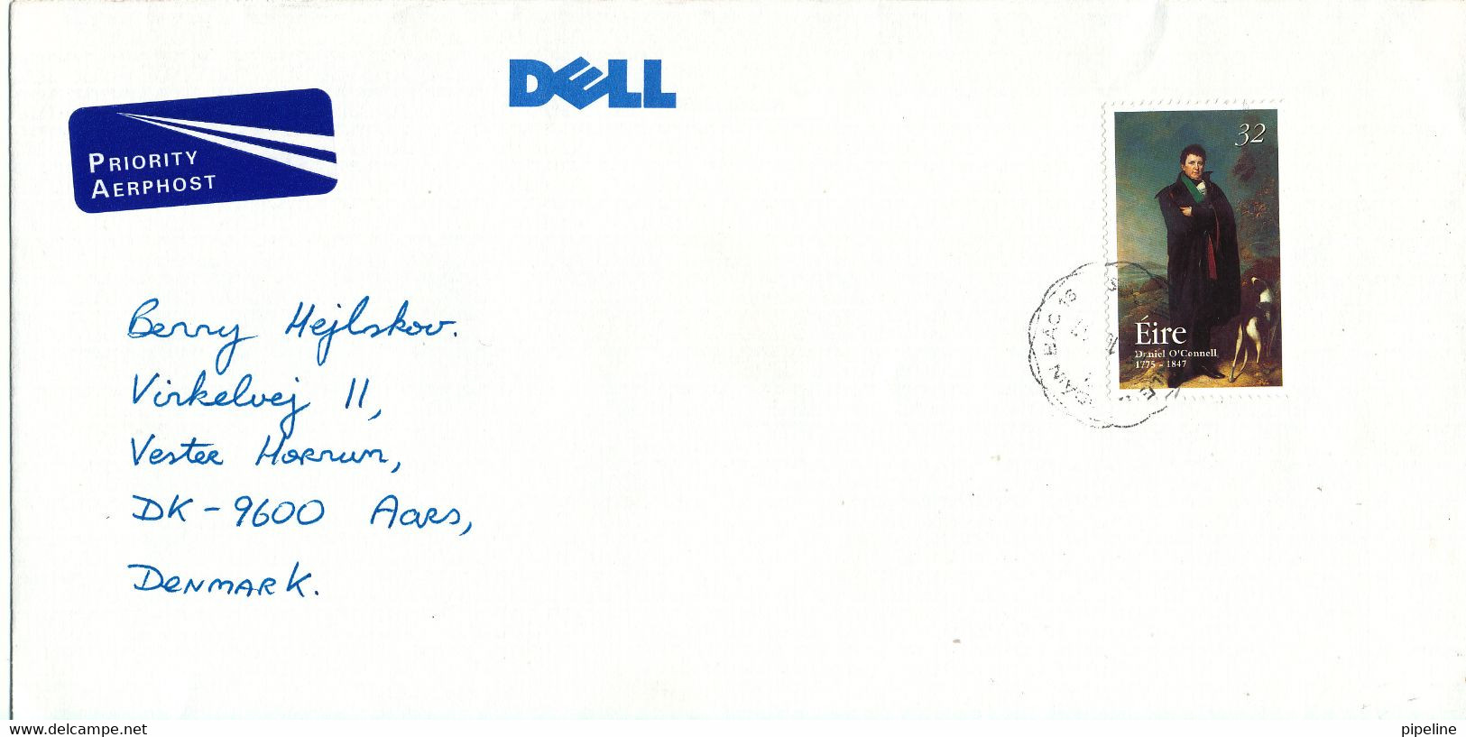 Ireland Cover Sent To Denmark 1997 - Lettres & Documents