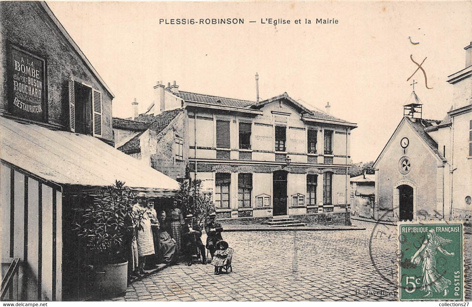 92-LE-PLESSIS-ROBINSON-L'EGLISE ET LA MAIRIE - Le Plessis Robinson