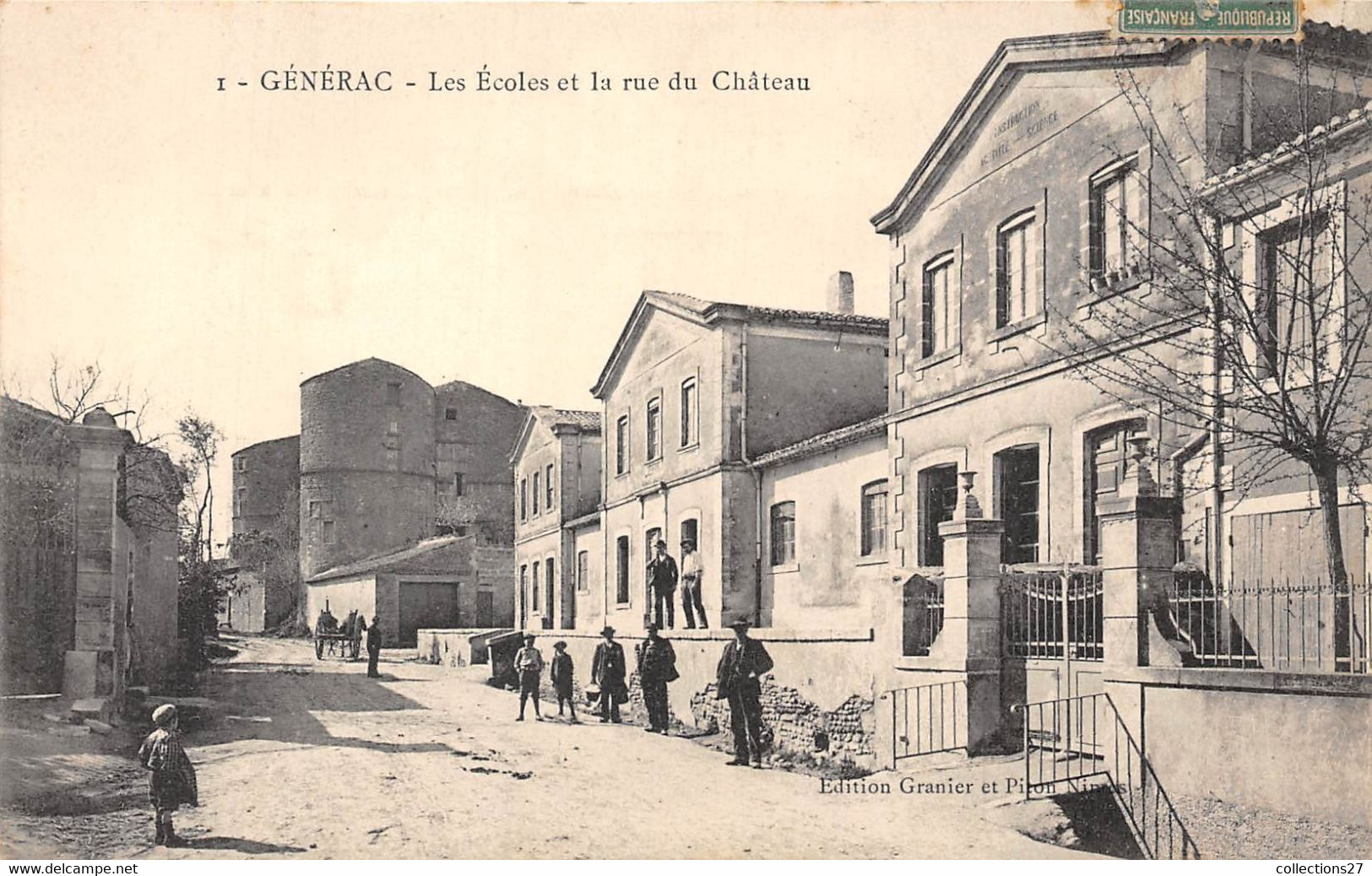 30-GENERAC- LES ECOLES ET LA RUE DU CHATEAU - Autres & Non Classés