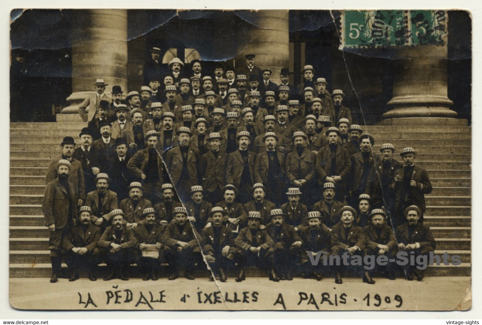 Société La Pedale D'Ixelles A Paris (Vintage RPPC 1909) - Elsene - Ixelles