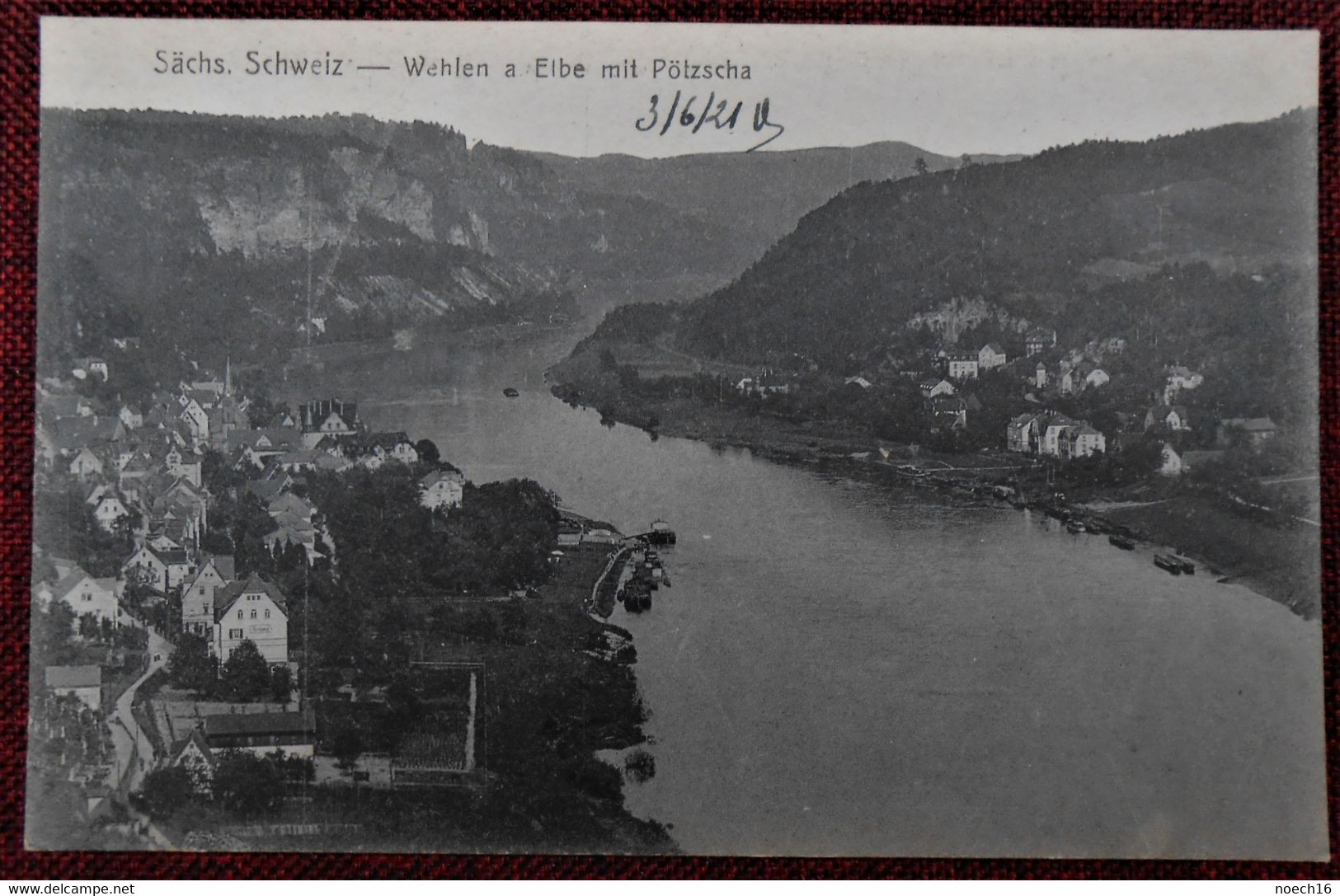 Old Postcard 1921 Sächs Schweiz - Wehlen A Elbe Mit Pötzscha - Wehlen