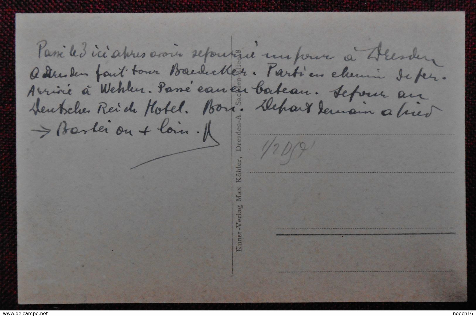 Old Postcard 1921 Sächs Schweiz - Wehlen A Elbe Mit Pötzscha - Wehlen