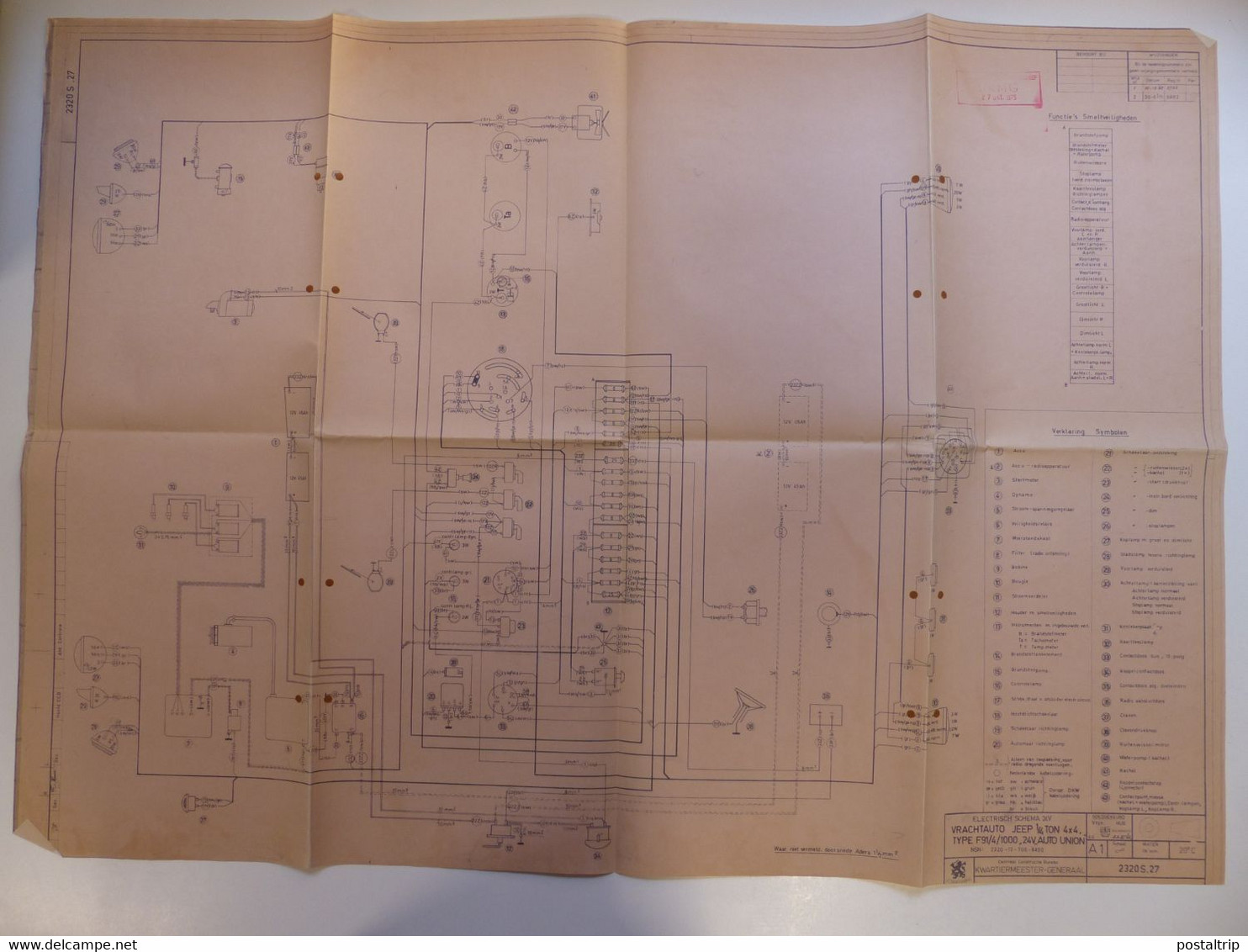 HUEGE LOT (+-35 PRINTS) Lot Technical Drawings Of Military Vehicles And Electric Circuits, Including 'Fahrschulpanzer' - Andere Pläne