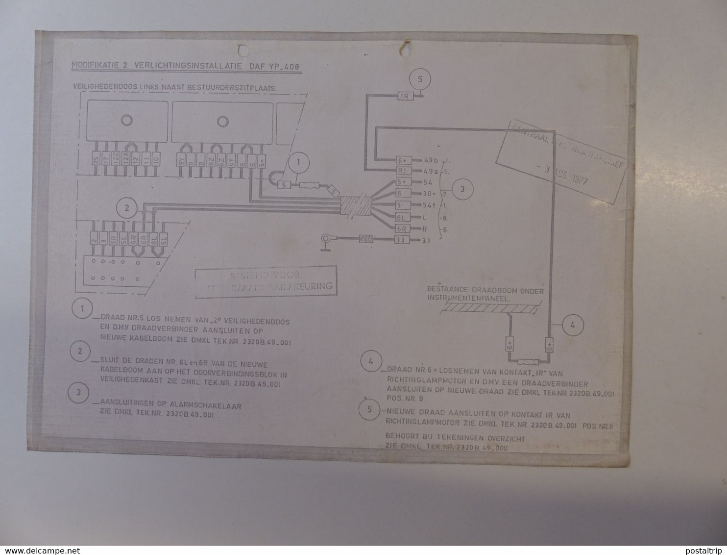 HUEGE LOT (+-35 PRINTS) lot technical drawings of military vehicles and electric circuits, including 'Fahrschulpanzer'