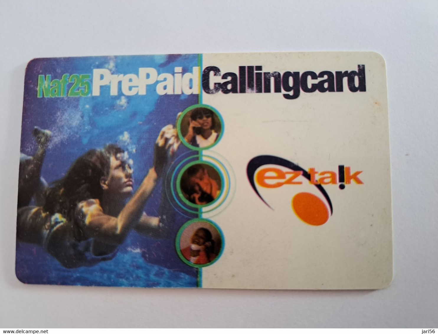 CURACAO NAF 25,- LADY UNDERWATER/ LIGHT SERIAL NR/   PREPAID CALLINGCARD (RR)   EZ TALK THICK CARD    ** 11018 ** - Antillen (Nederlands)