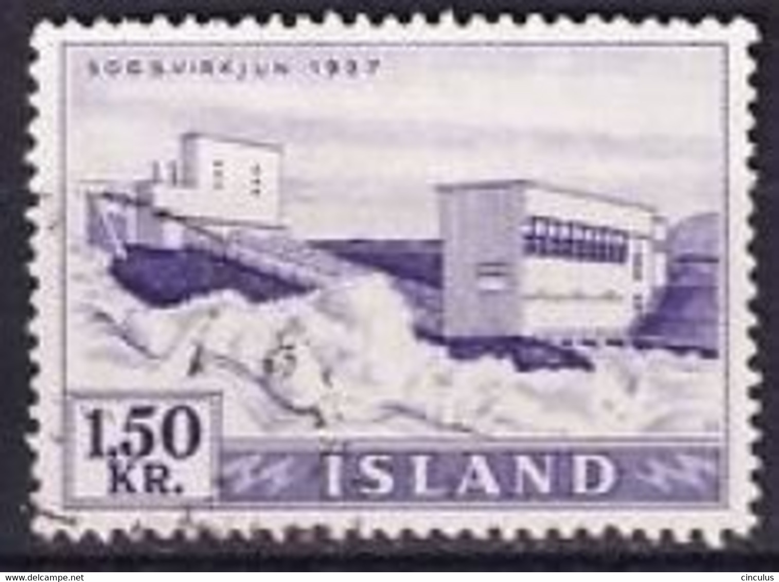 1956. Iceland. Sogsvirkjun. Used. Mi. Nr. 306 - Used Stamps