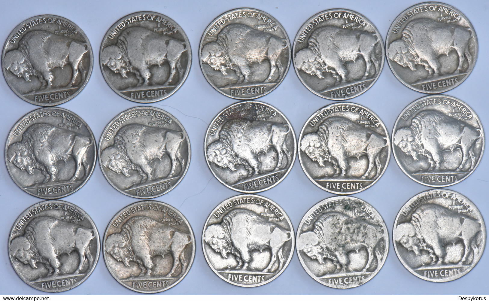 Etats-Unis - Lot De 15 Buffalo Nickels - 07-122 - 1913-1938: Buffalo