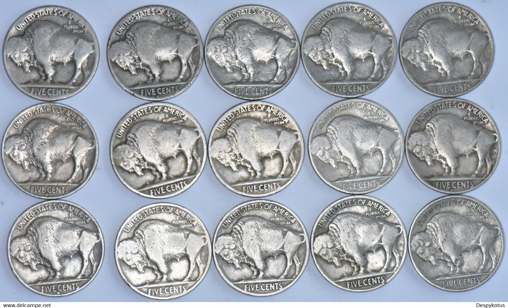 Etats-Unis - Lot De 15 Buffalo Nickels - 07-123 - 1913-1938: Buffalo