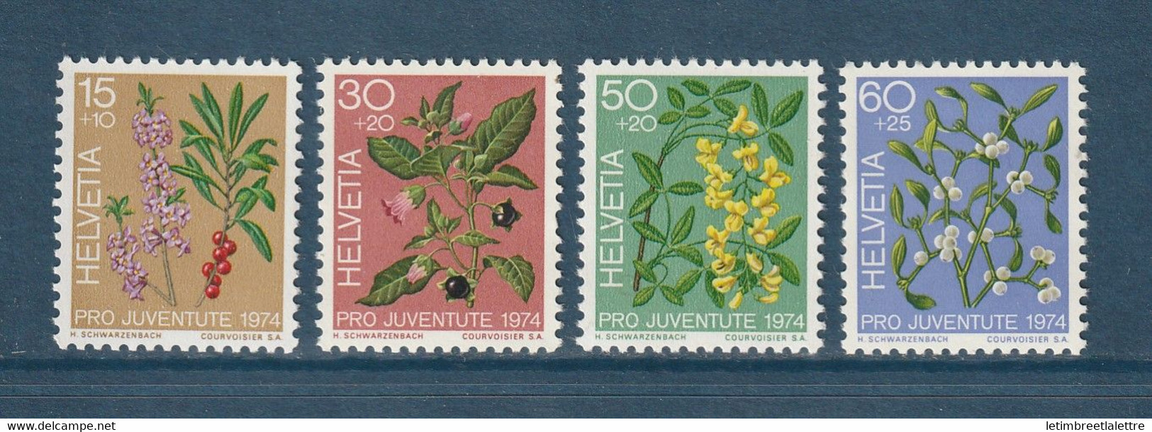 ⭐ Suisse - YT N° 972 à 975 ** - Neuf Sans Charnière - 1974 ⭐ - Unused Stamps