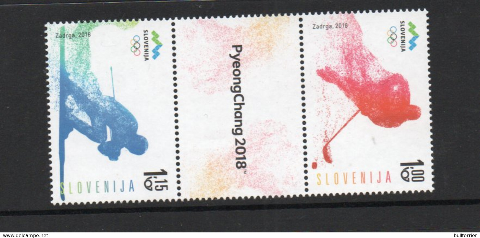 OLYMPICS -  SLOVENIA - 2018 - PYEONGCHANG SET OF 2 IN PAIR  MINT NEVER HINGED, SG CAT£10.75 - Hiver 2018 : Pyeongchang