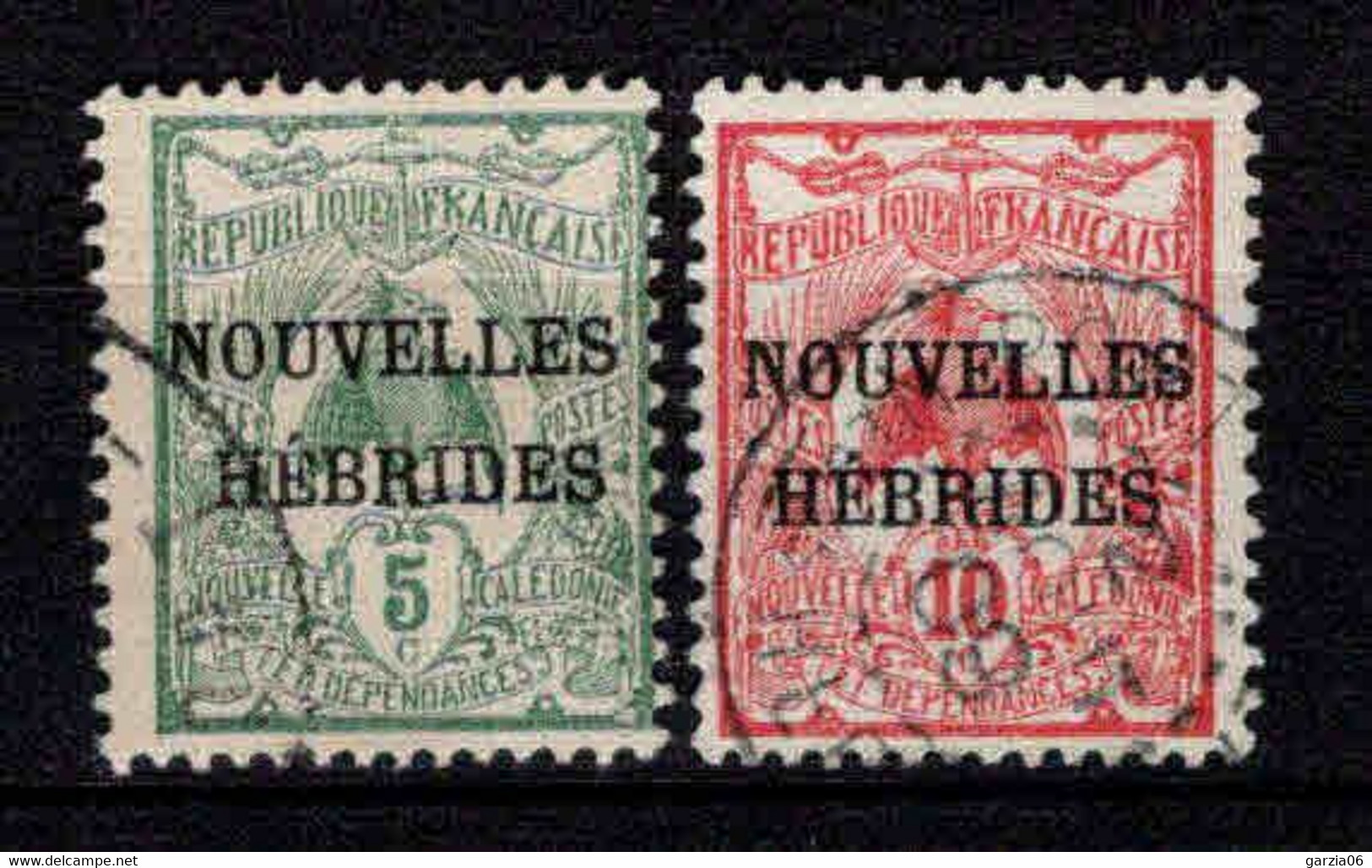 Nouvelles Hébrides  - 1908 - Tb De NCE Surch  - N° 1 / 2 - Oblit - Used - Usati