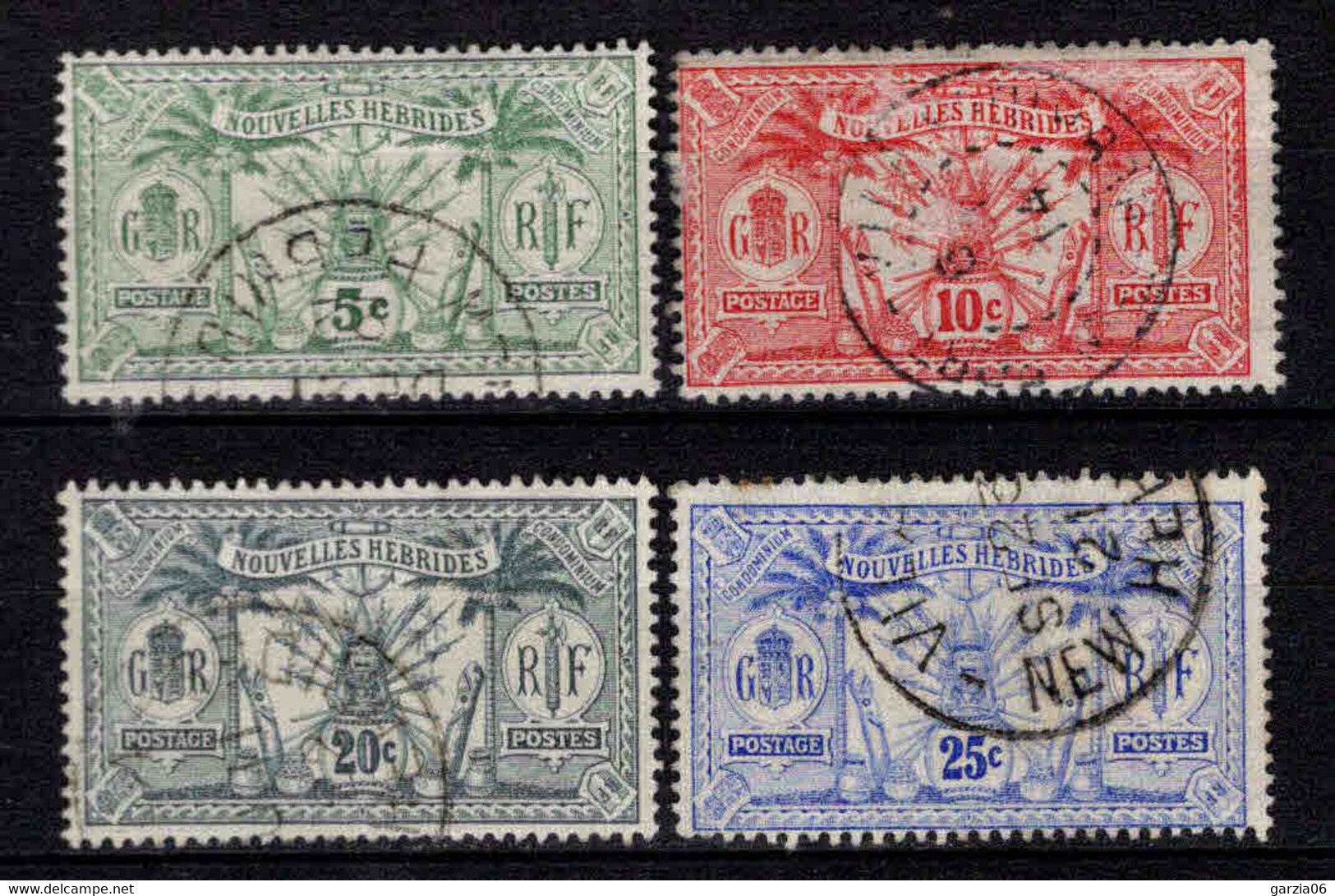 Nouvelles Hébrides  - 1911 - Idole Indigène  - N° 27 à 30 - Oblit - Used - Used Stamps