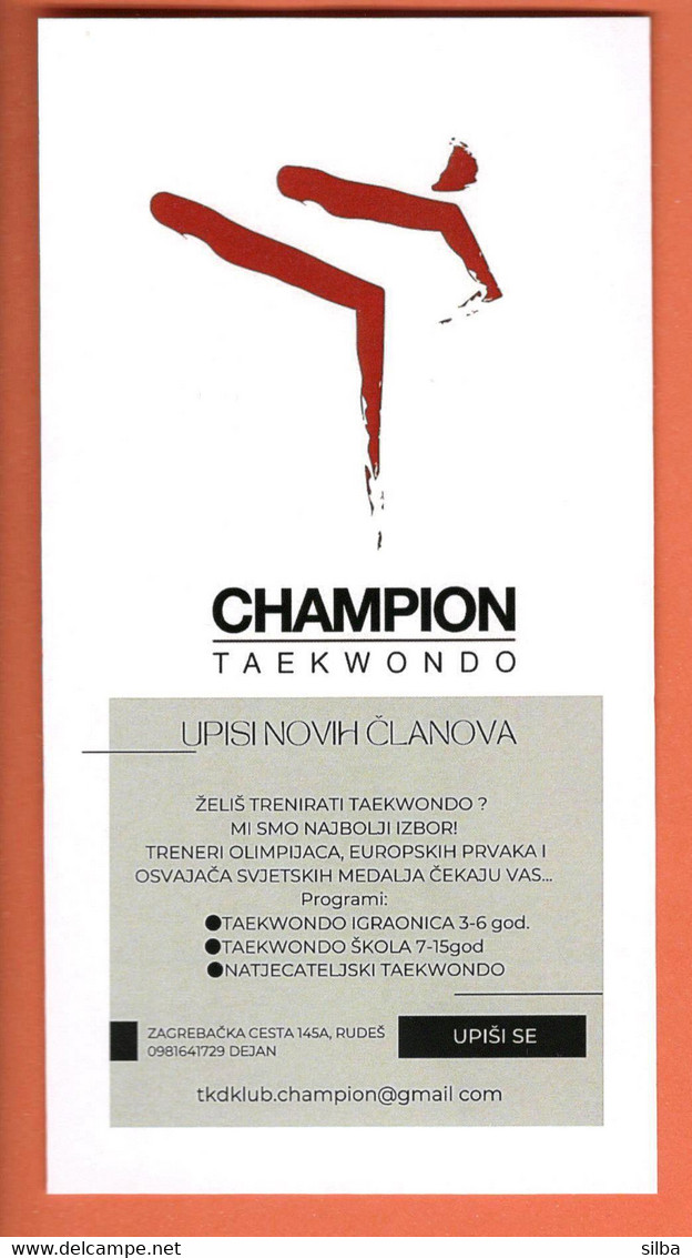 Croatia 2022 / Champion Taekwondo Club / Leaflet - Artes Marciales