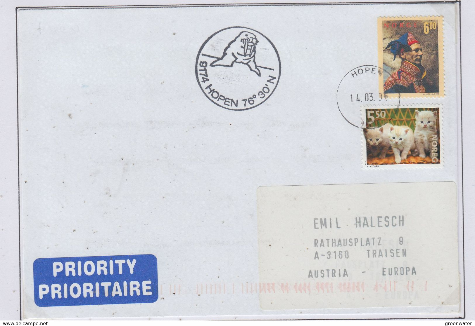 Norway Hopen Over  Ca  14.03.2006 (NI189B) - Storia Postale