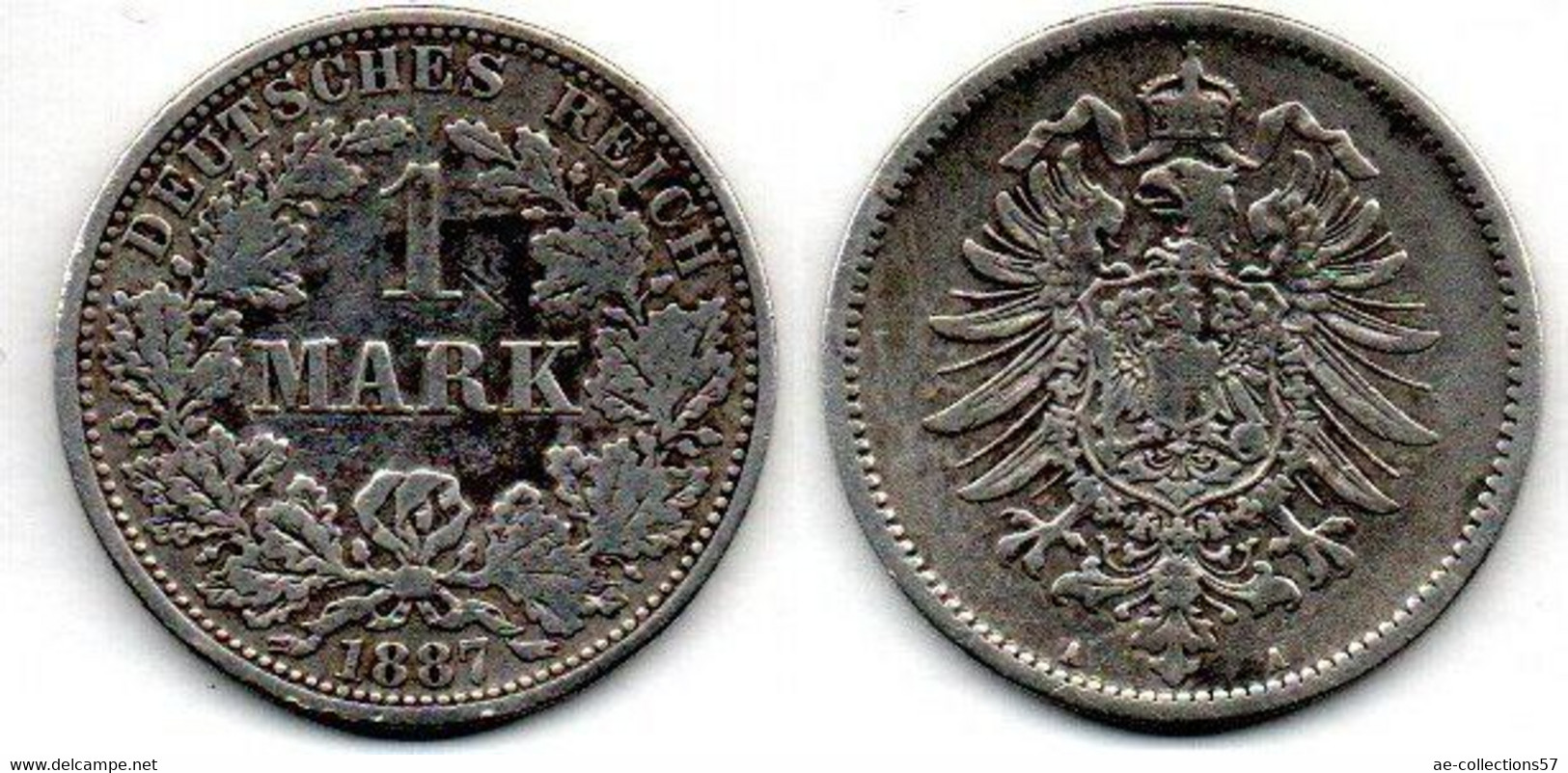 Allemagne - Deutschland - Germany 1 Mark 1887 A TB - 1 Mark