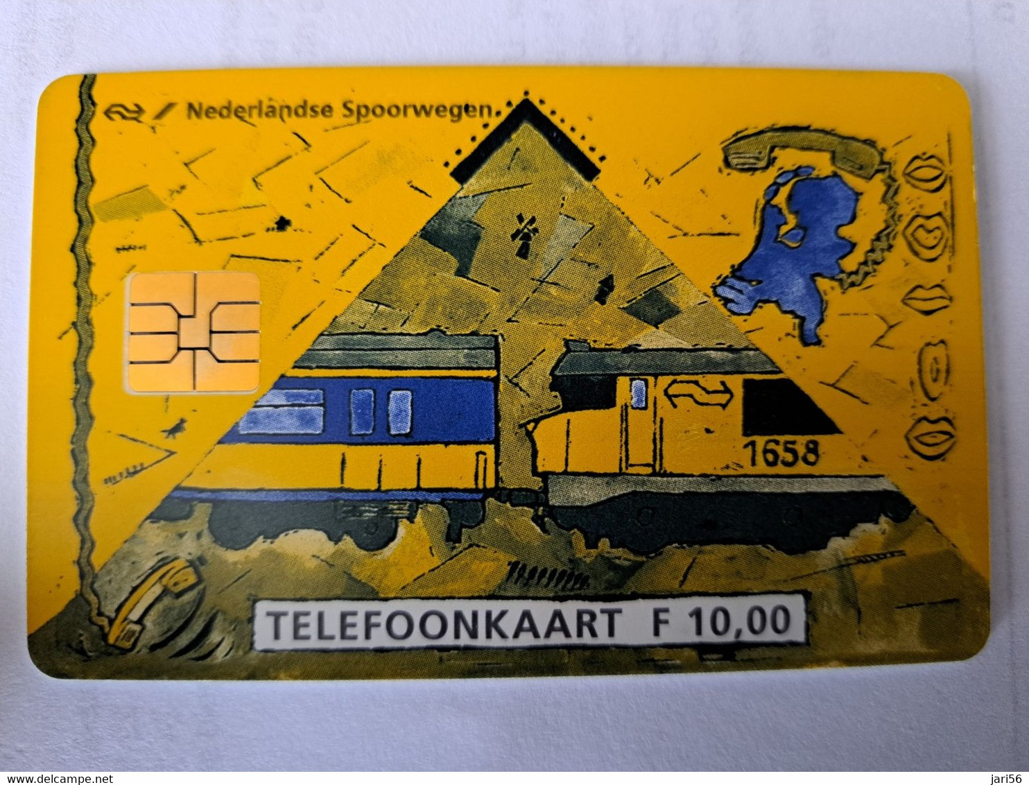 NETHERLANDS CHIPCARD  HFL 10,00   /TRAINS/ NS     Used Card  ** 11090 ** - Publiques